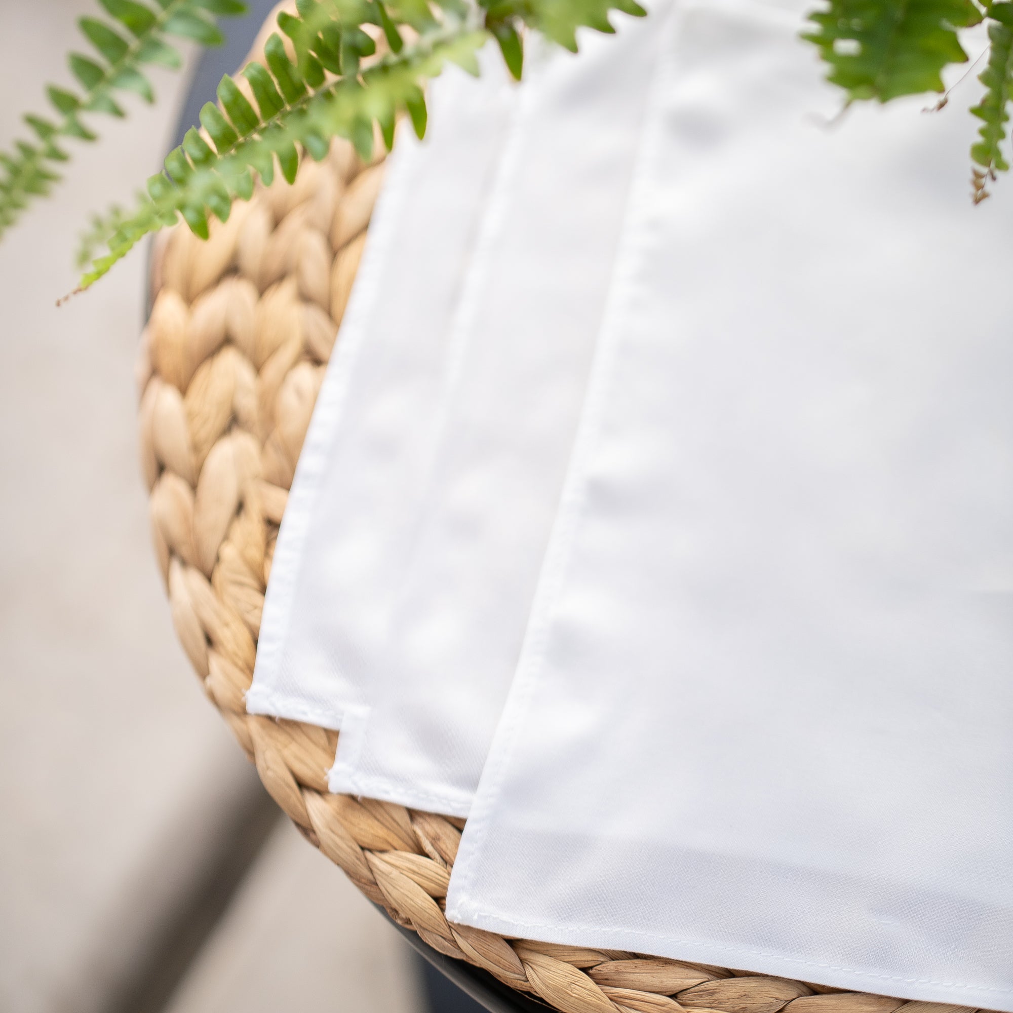 Weiße Stofftaschentücher aus Bambusfaser (ab 3 Stück)