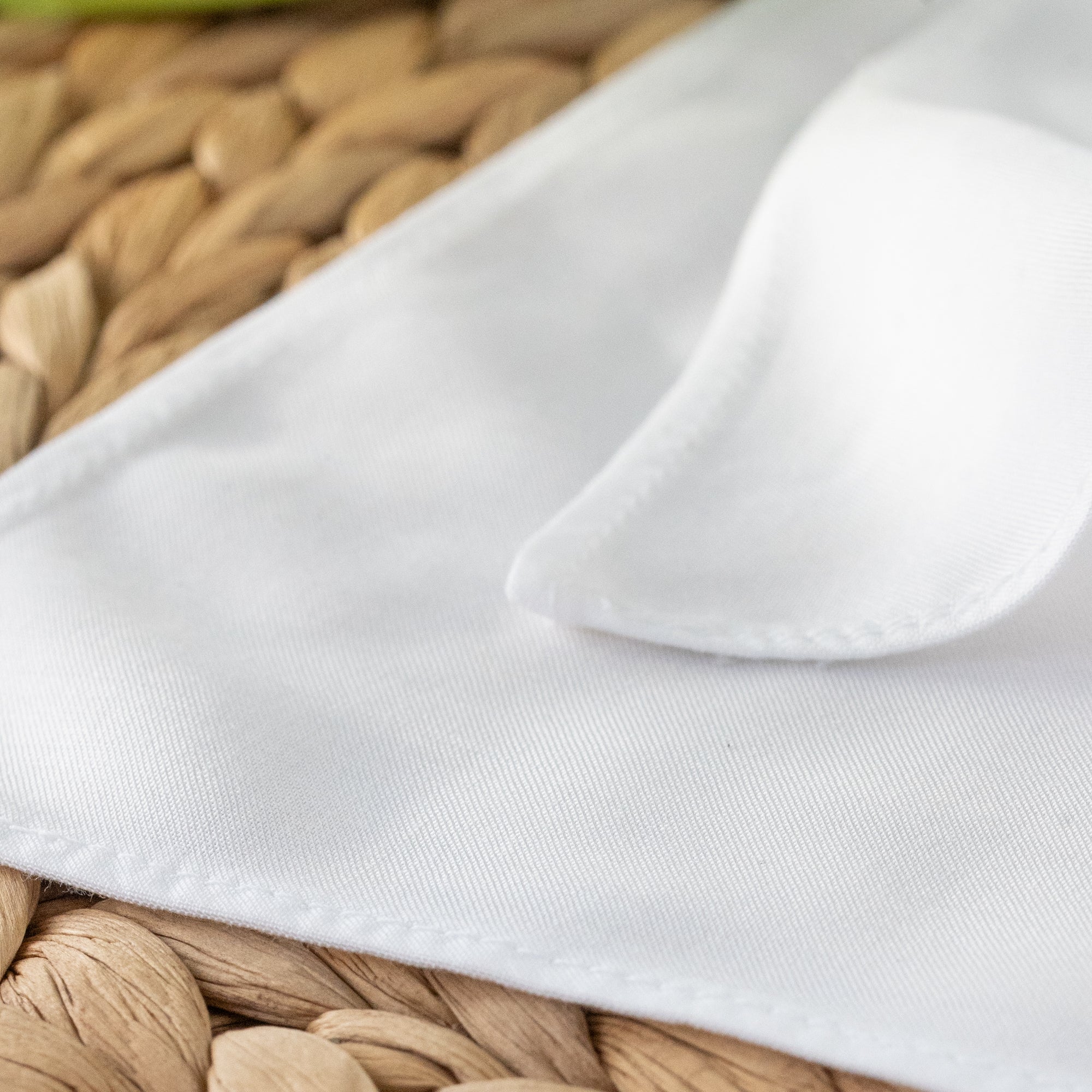 Weiße Stofftaschentücher aus Bambusfaser (ab 3 Stück)